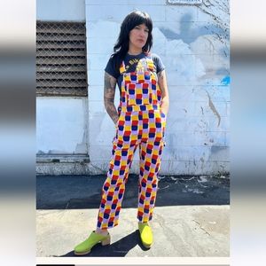 Nooworks Carpenter overalls in Grid NWT